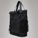 RAINS ROLLTOP TOTE BAG 13390-01 Black Image 1