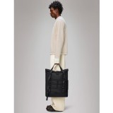 RAINS ROLLTOP TOTE BAG 13390-01 Black Image 3