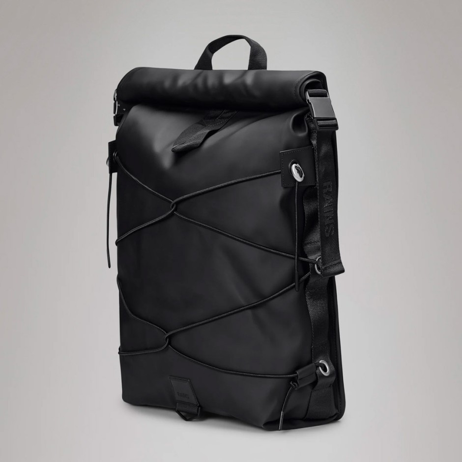 Τσάντα Πλάτης Μαύρη - Rains Trail Cord Rolltop