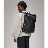 RAINS CORD ROLLTOP BACKPACK 14480-01 Black Image 3