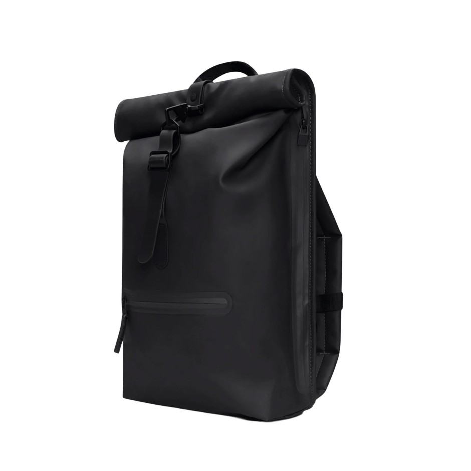 Backpack Black - Rains Rolltop Rucksack