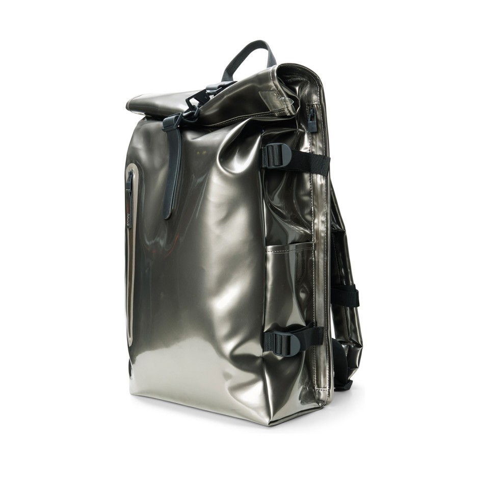 Backpack Grey - Rains Rolltop Rucksack Large