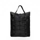 RAINS ROLLTOP TOTE BAG 13390-01 Black Image 