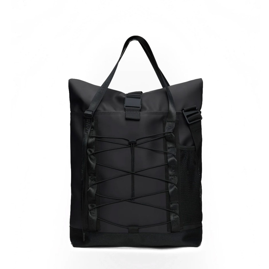 RAINS ROLLTOP TOTE BAG 13390-01 Black