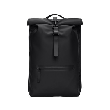 Backpack Black - Rains Rolltop Rucksack