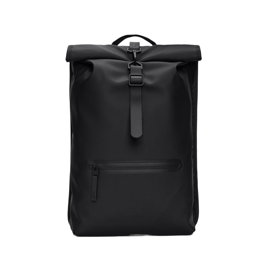 Backpack Black - Rains Rolltop Rucksack