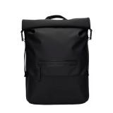 RAINS TRAIL ROLLTOP BACKPACK 14320-01 Black Image 