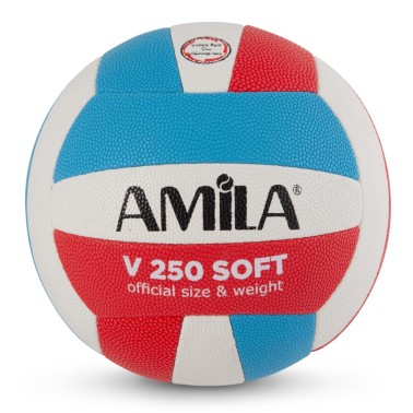 AMILA ΜΠΑΛΑ VOLLEY  5 GV250 ΚΟΚΚΙΝΟ ΜΠΛΕ ΛΕΥΚΟ 41605-O-C Ο-C