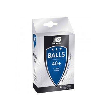 Ping Pong Balls White - Amila Sunflex Sportive PVC (6 Pieces)