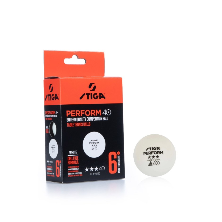STIGA PERFORM 3STAR ABS 6PACK 1113-2110-06 White