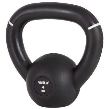Kettlebell Μαύρο - Amila Original Rubber 4Kg