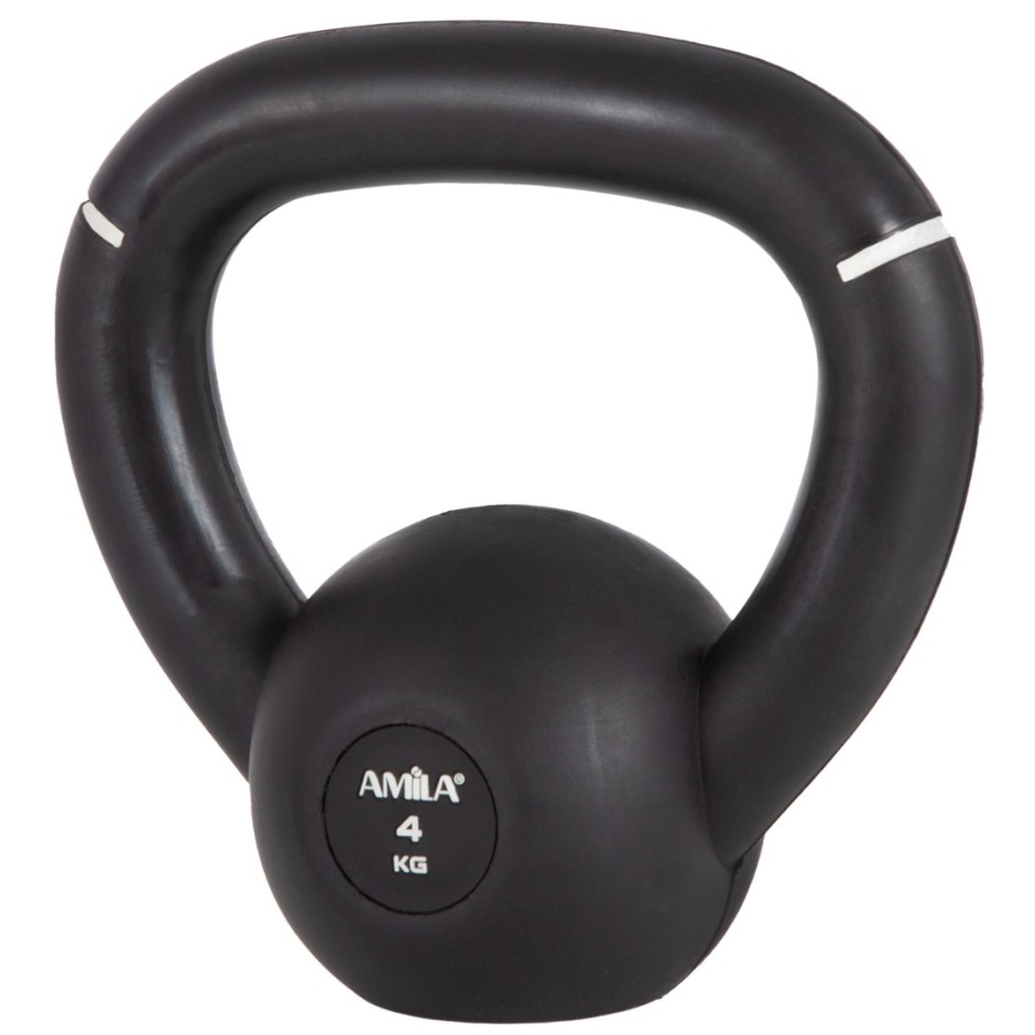 Kettlebell Μαύρο - Amila Original Rubber 4Kg