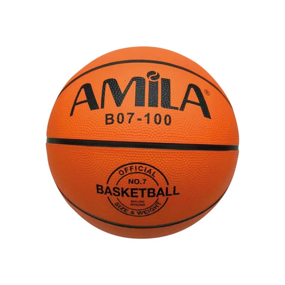AMILA ΜΠΑΛΑ BASKET AMILA #7 RUBBER - BO7 - 100 41462-26 Πορτοκαλί