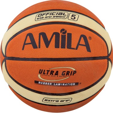 AMILA ΜΠΑΛΑ BASKET AMILA #5 CELLULAR RUBBER 41512-26 Πορτοκαλί