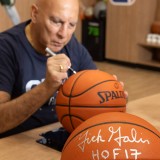 Signed Ball by Nick Galis - Trace 'N Chase Nick Galis Autographed Authentic Spalding NBA Replica 'HOF 17', Limited To 20 Image 2