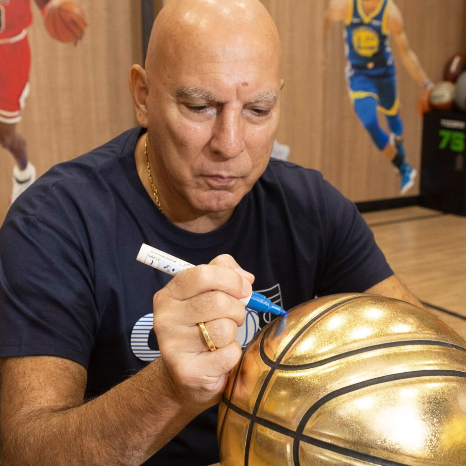 Υπογεγραμμένη Μπάλα Νίκου Γκάλη - Trace 'N Chase Nick Galis Autographed Authentic Molten Gold BG-SL7 #4