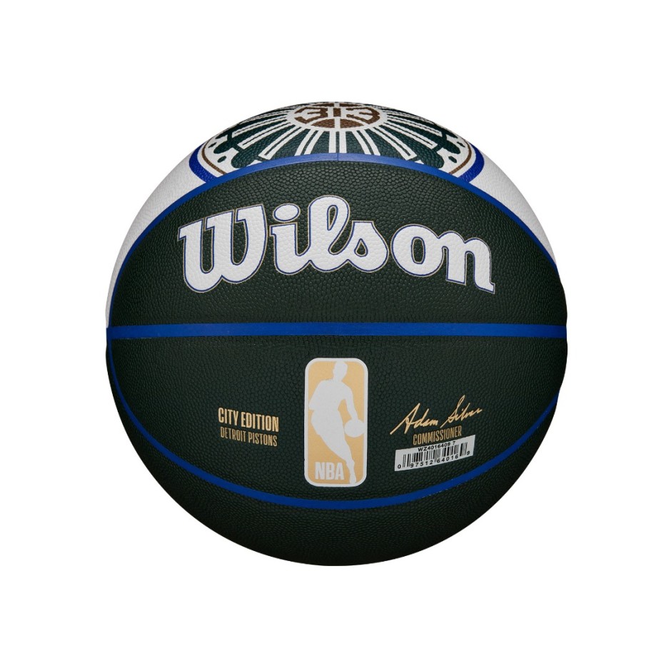 Μπάλα Μπάσκετ WILSON NBA TEAM CITY COLLECTOR BSKT DET PISTO 7 Πράσινο WZ4016409XB7 