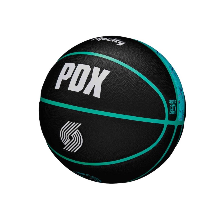 Μπάλα Μπάσκετ WILSON NBA TEAM CITY COLLECTOR BSKT POR BLAZE 7 Μαύρο WZ4016425XB7 