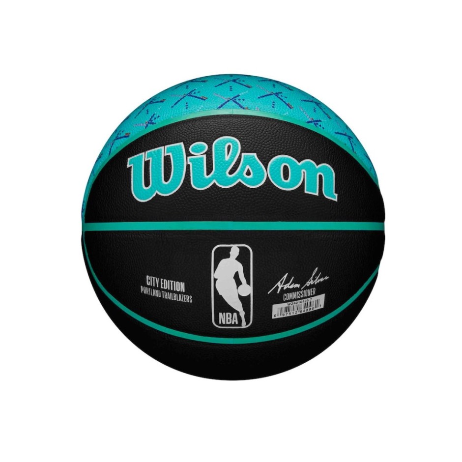Μπάλα Μπάσκετ WILSON NBA TEAM CITY COLLECTOR BSKT POR BLAZE 7 Μαύρο WZ4016425XB7 