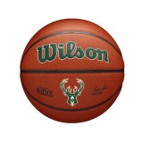 Μπάλα Μπάσκετ Καφέ - Wilson NBA Team Alliance Basketball Milwaukee Bucks Εικόνα 