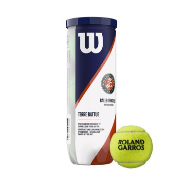 WILSON ROLAND GARROS CLAY CT 3 BALL WRT125000 One Color