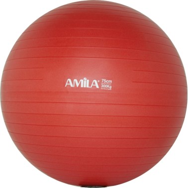 AMILA ΜΠΑΛΑ ΓΥΜΝΑΣΤΙΚΗΣ 75cm 1700gr ΣΕ ΚΟΥΤΙ - ΚΟΚΚΙΝΟ 95866-15 Κόκκινο