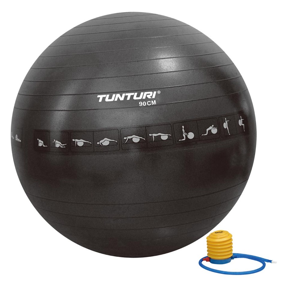 TUNTURI GYMBALL 90CM BLACK ANTI BURST 14TUSFU289 Ο-C