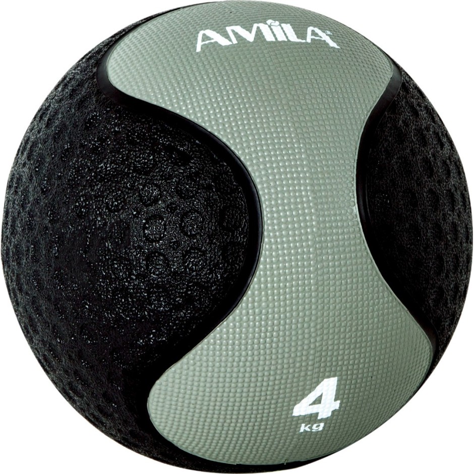 AMILA MEDICINE BALL RUBBER - 4Kg 90704 Black