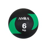Medicine Ball Μαύρη - Amila Original Rubber 6Kg Εικόνα 