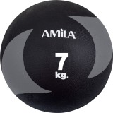 Medicine Ball Μαύρη - Amila Original Rubber 7Kg Εικόνα 