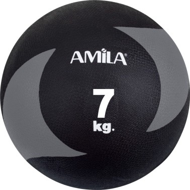 Medicine Ball Μαύρη - Amila Original Rubber 7Kg