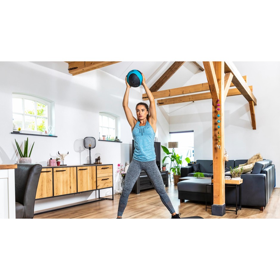 TUNTURI MEDICINE BALL 4KG, BLUE/RACK 14TUSCL404 One Color