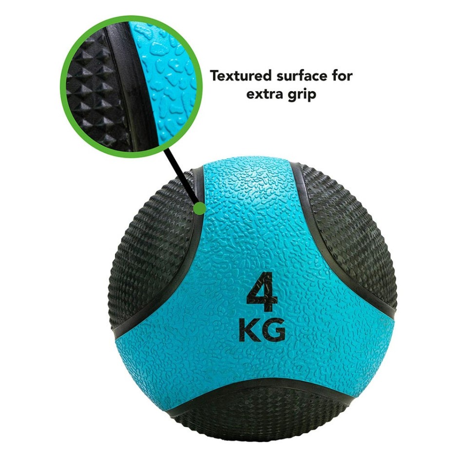 TUNTURI MEDICINE BALL 4KG, BLUE/RACK 14TUSCL404 One Color