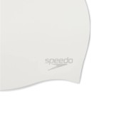 Σκουφάκι Κολύμβησης Λευκό - Speedo Plain Moulded Silicone Εικόνα 1