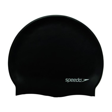 SPEEDO PLAIN FLAT SILICONE CAP 8-709910001 Μαύρο