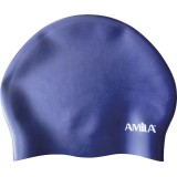 AMILA ΣΚΟΥΦΙΑ ΠΙΣΙΝΑΣ ΣΙΛΙΚΟΝΗ ΜΟΝΟΧΡ. MORE ELASTRICITY - NAVY BLUE 47026-21 Μπλε Εικόνα 