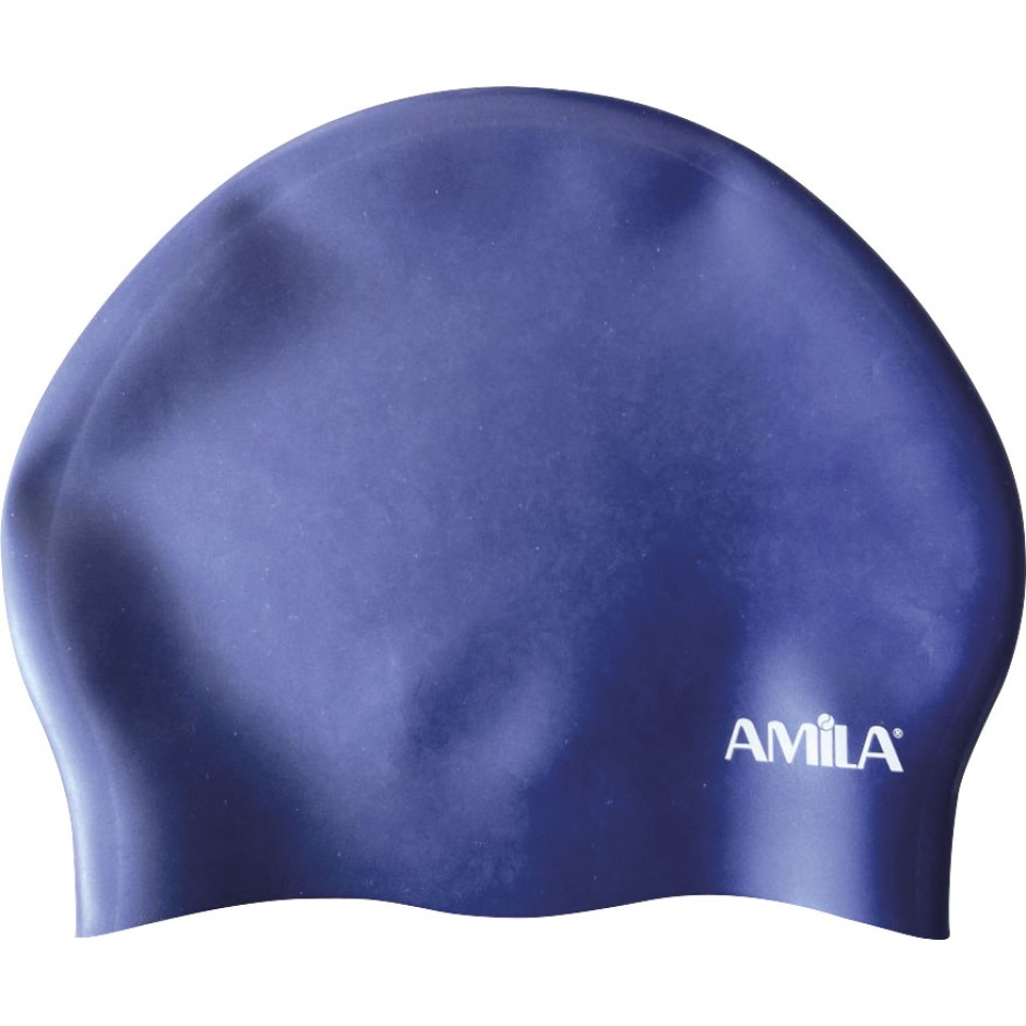 AMILA ΣΚΟΥΦΙΑ ΠΙΣΙΝΑΣ ΣΙΛΙΚΟΝΗ ΜΟΝΟΧΡ. MORE ELASTRICITY - NAVY BLUE 47026-21 Μπλε