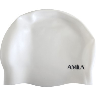 Swimming Cap White - Amila Medium Hair