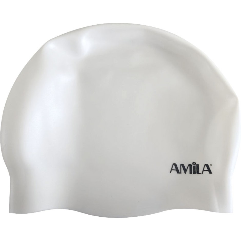 Swimming Cap White - Amila Medium Hair