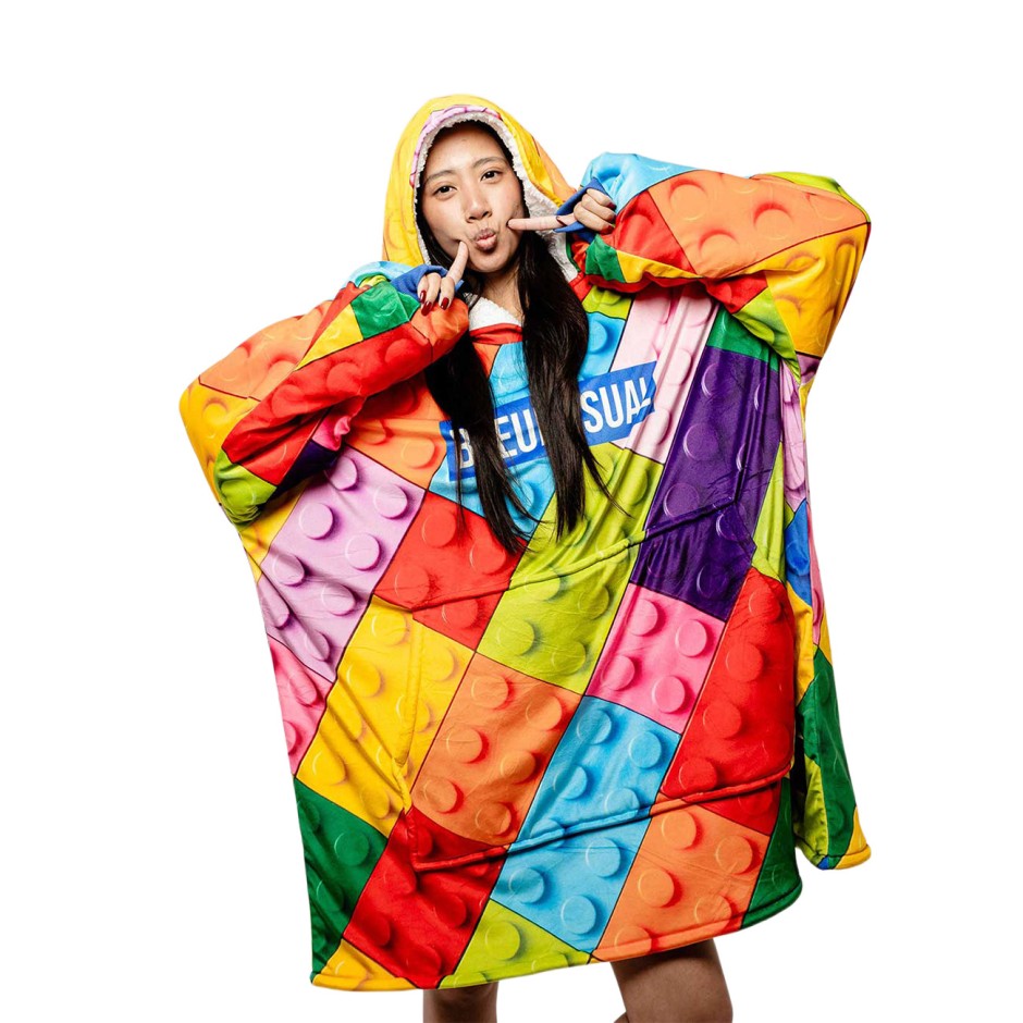 Unisex Poncho Πολύχρωμο - Bee Unusual 'Play With Me'