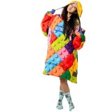 Unisex Poncho Πολύχρωμο - Bee Unusual 'Play With Me' Εικόνα 2