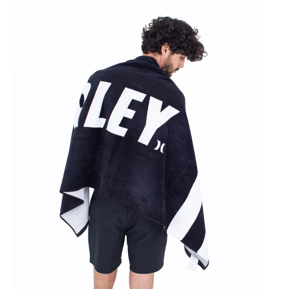 HURLEY FASTLANE 2 STRIPE TOWEL AMAX23Q1FT-H010 Black
