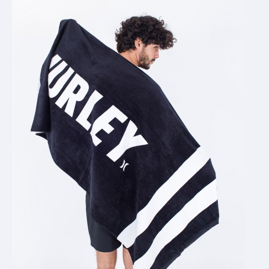 HURLEY FASTLANE 2 STRIPE TOWEL AMAX23Q1FT-H010 Black
