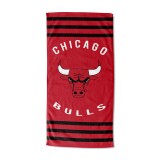 NBA CHICAGO BULLS STRIPES 30X60 BEACH TOWEL 100-00003 Red Image 
