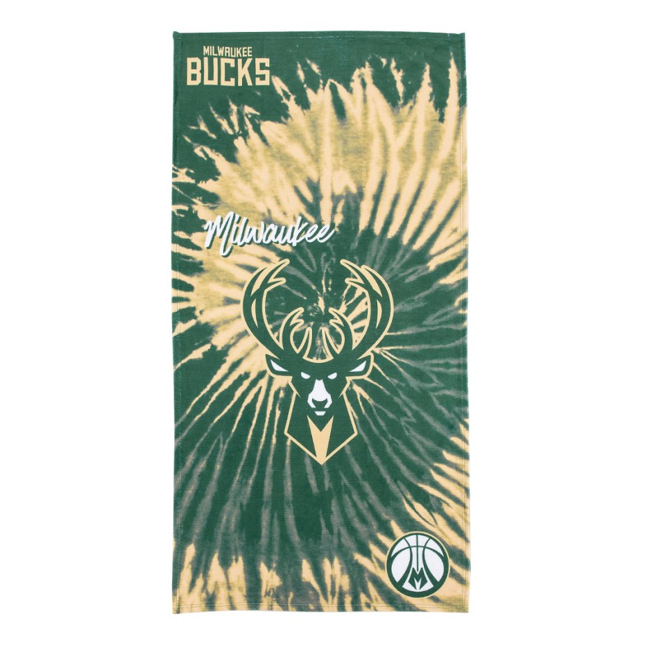 NBA MILWAUKEE BUCKS PYSCHEDELIC 30X60 BEACH TOWEL 100-00008 Green