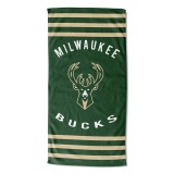 NBA MILWAULKEE BUCKS STRIPES 30X60 BEACH TOWEL 100-00005 Green Image 