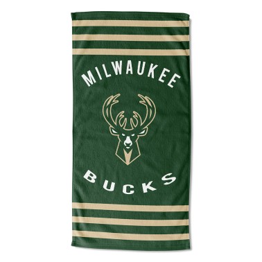 NBA MILWAULKEE BUCKS STRIPES 30X60 BEACH TOWEL 100-00005 Green