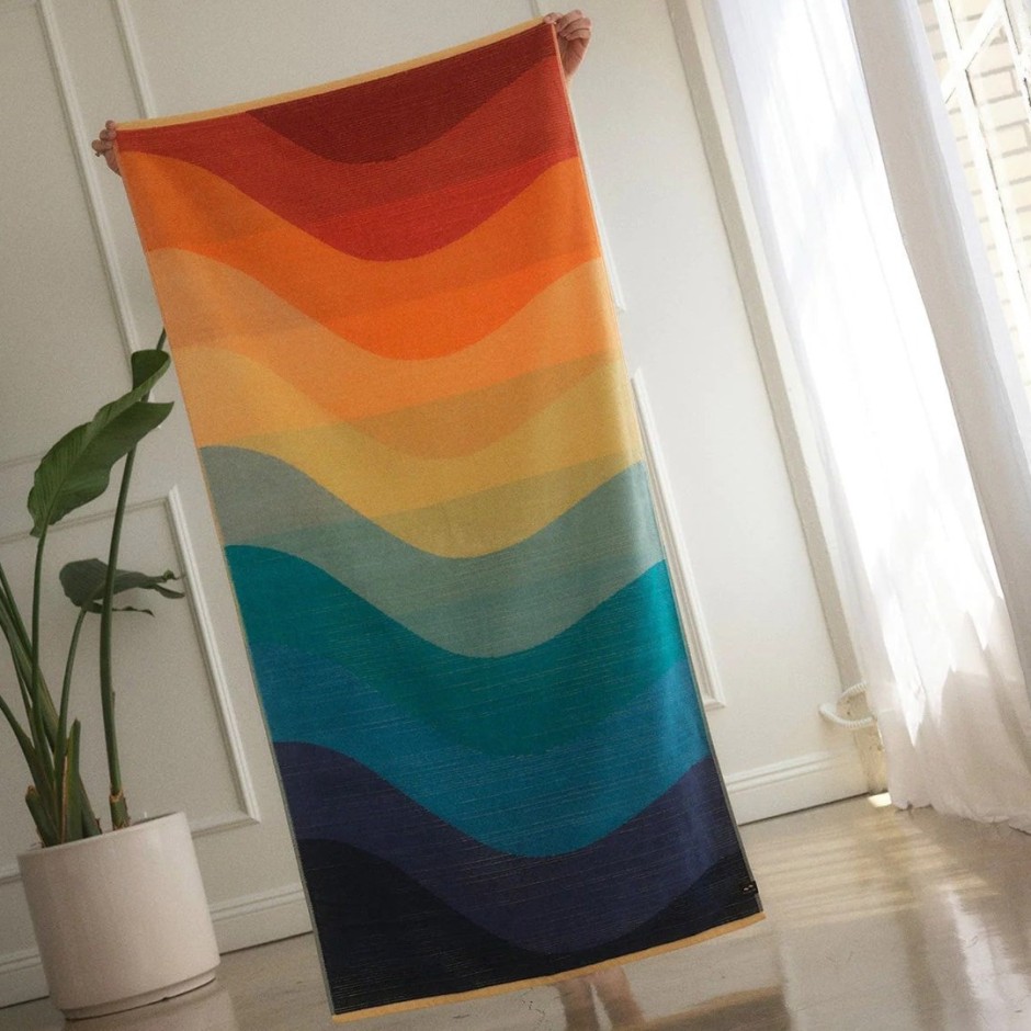 SLOWTIDE PREMIUM WOVEN TOWELS SHORES STWV005-MULTI Colorful