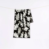 SLOWTIDE PREMIUM WOVEN TOWELS HELE (BLACK) STWV003-BLACK White-Black Image 0