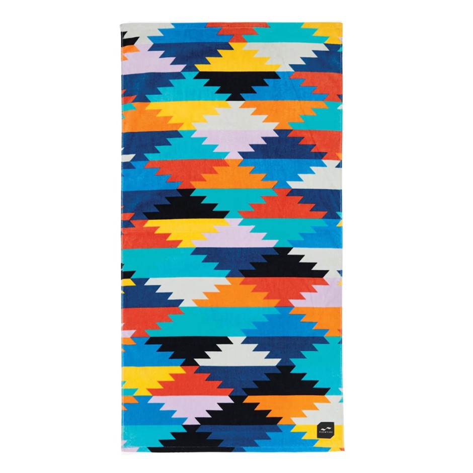 SLOWTIDE PRINTED BEACH TOWELS  STACKED (DEEP PACIFIC) STRP016-DEEP PACIFIC Colorful